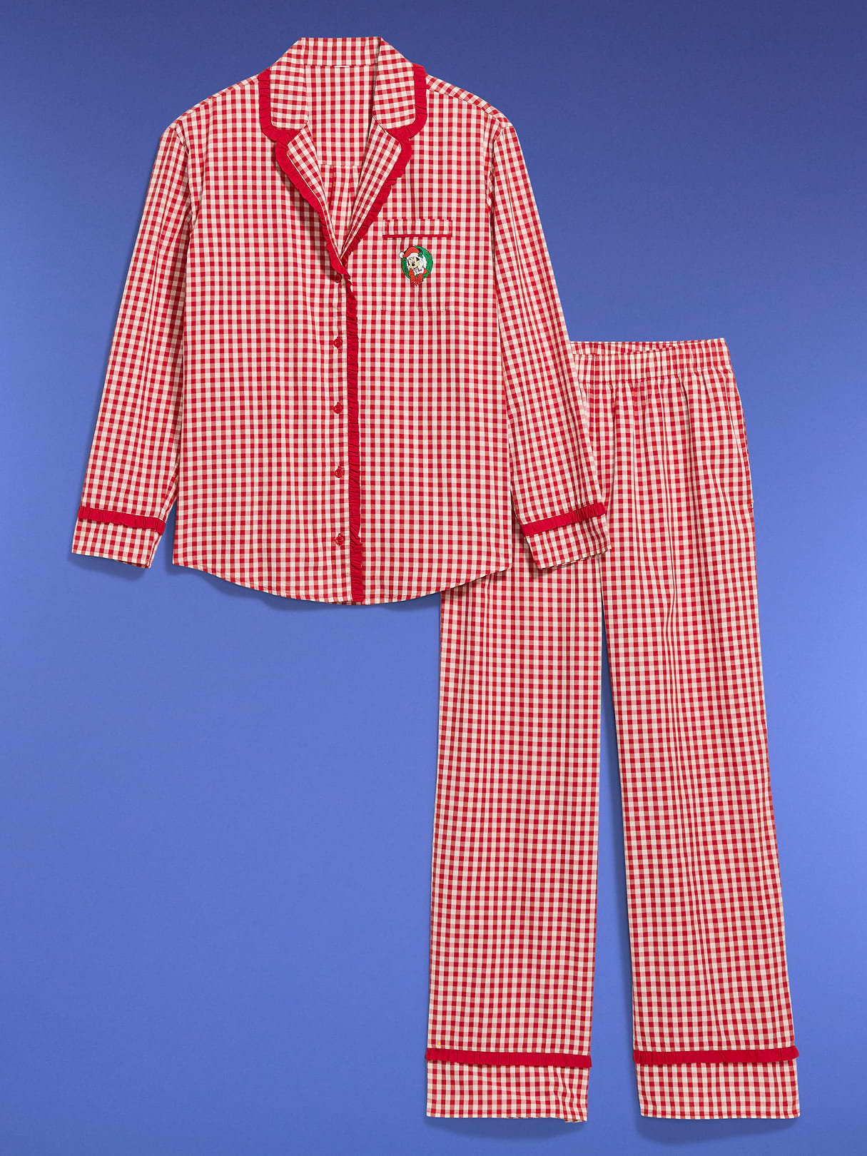 Old Navy x Disney Poplin Pajama Pant Set for Women - Disney Red Gingham