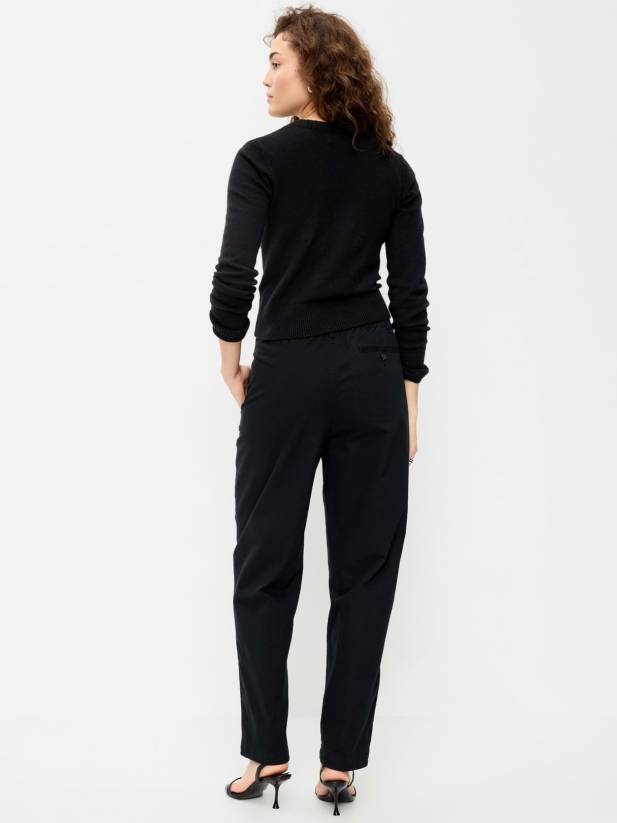 High-Waisted OGC Chino Tapered Straight Pants - Black Jack