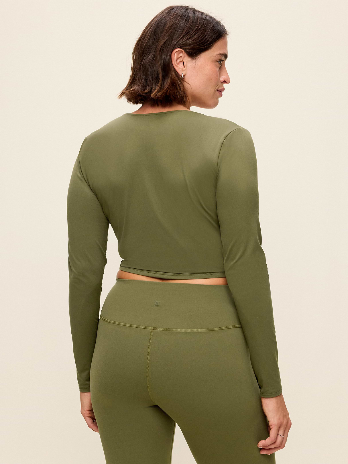 StudioSmooth Long-Sleeve Wrap Top - Hearthwood