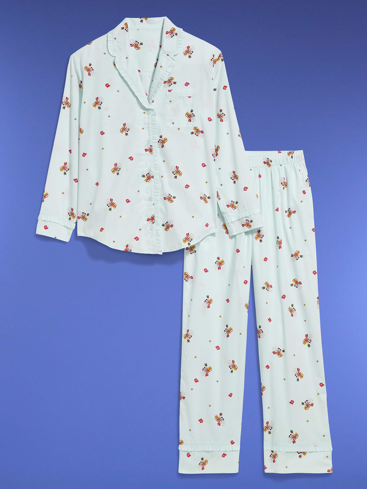 Old Navy x Disney Poplin Pajama Pant Set for Women - Disney Winter Scenic