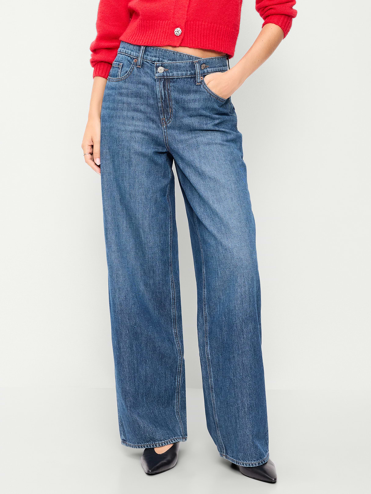 High-Waisted Baggy Wide-Leg Jeans - Bekkah