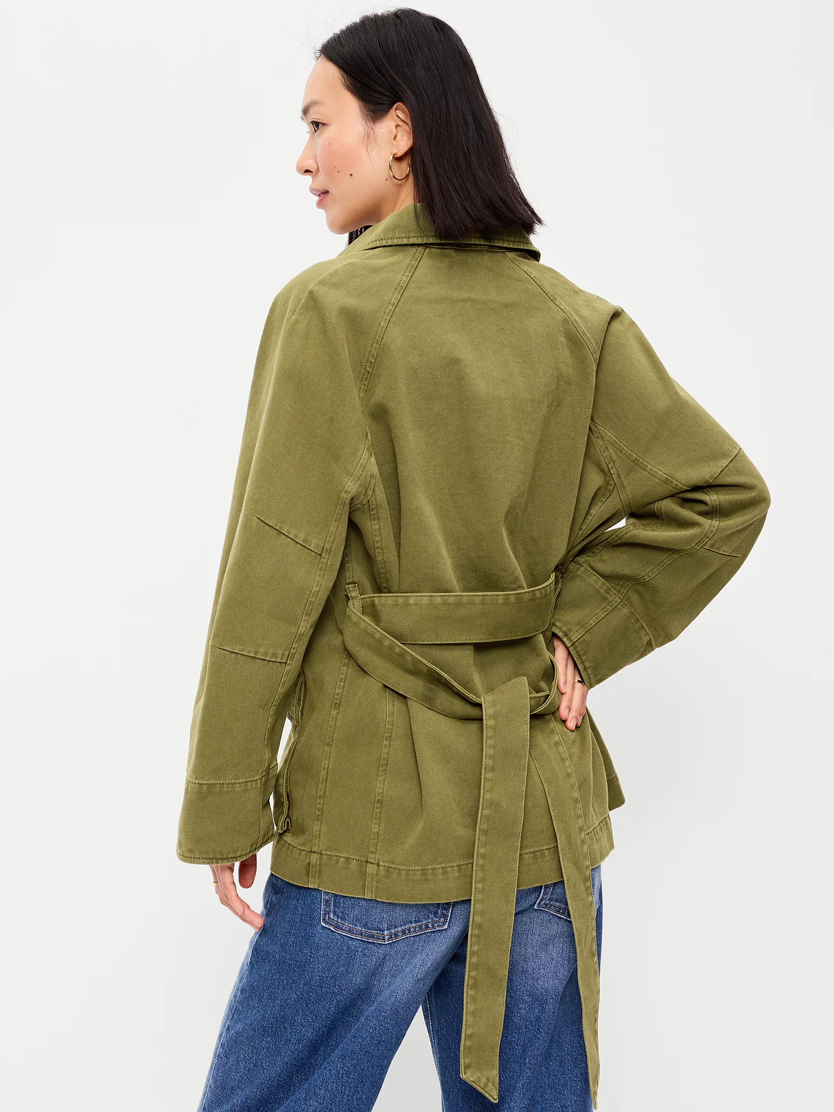 Belted Utility Jacket - Mysterious Fern