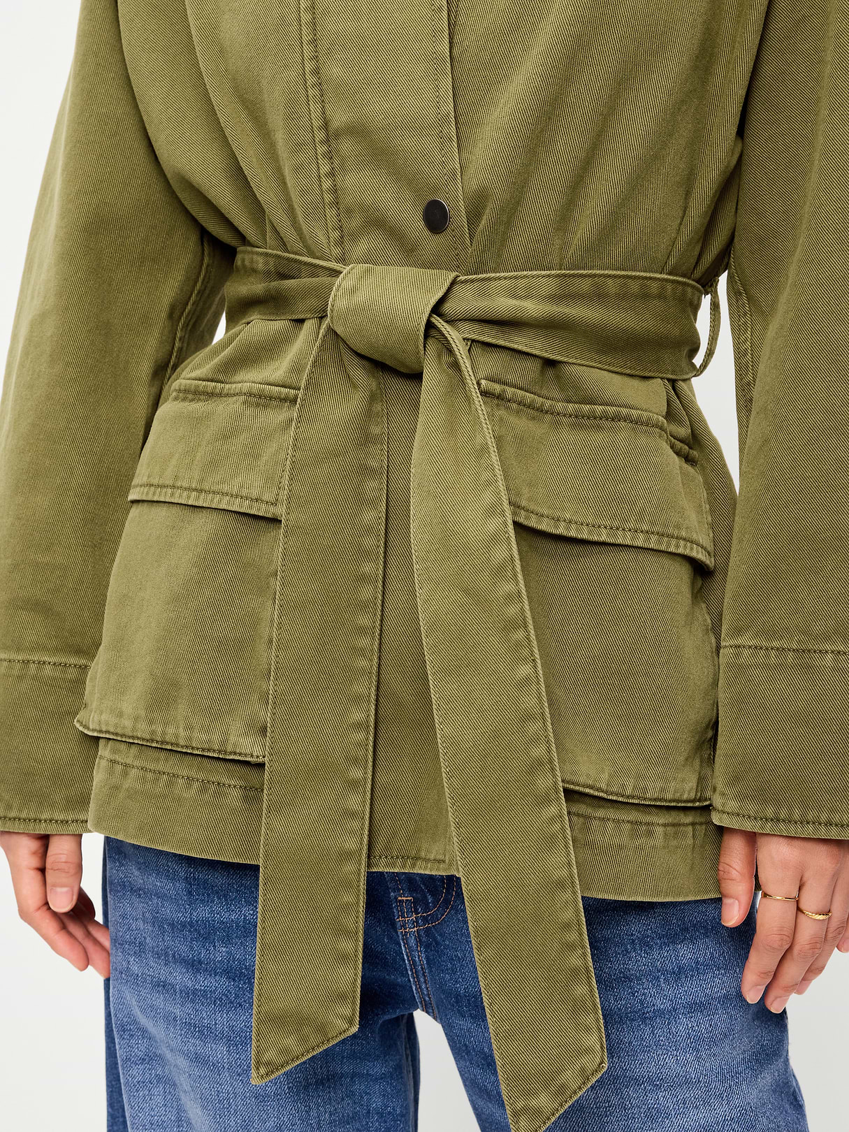 Belted Utility Jacket - Mysterious Fern