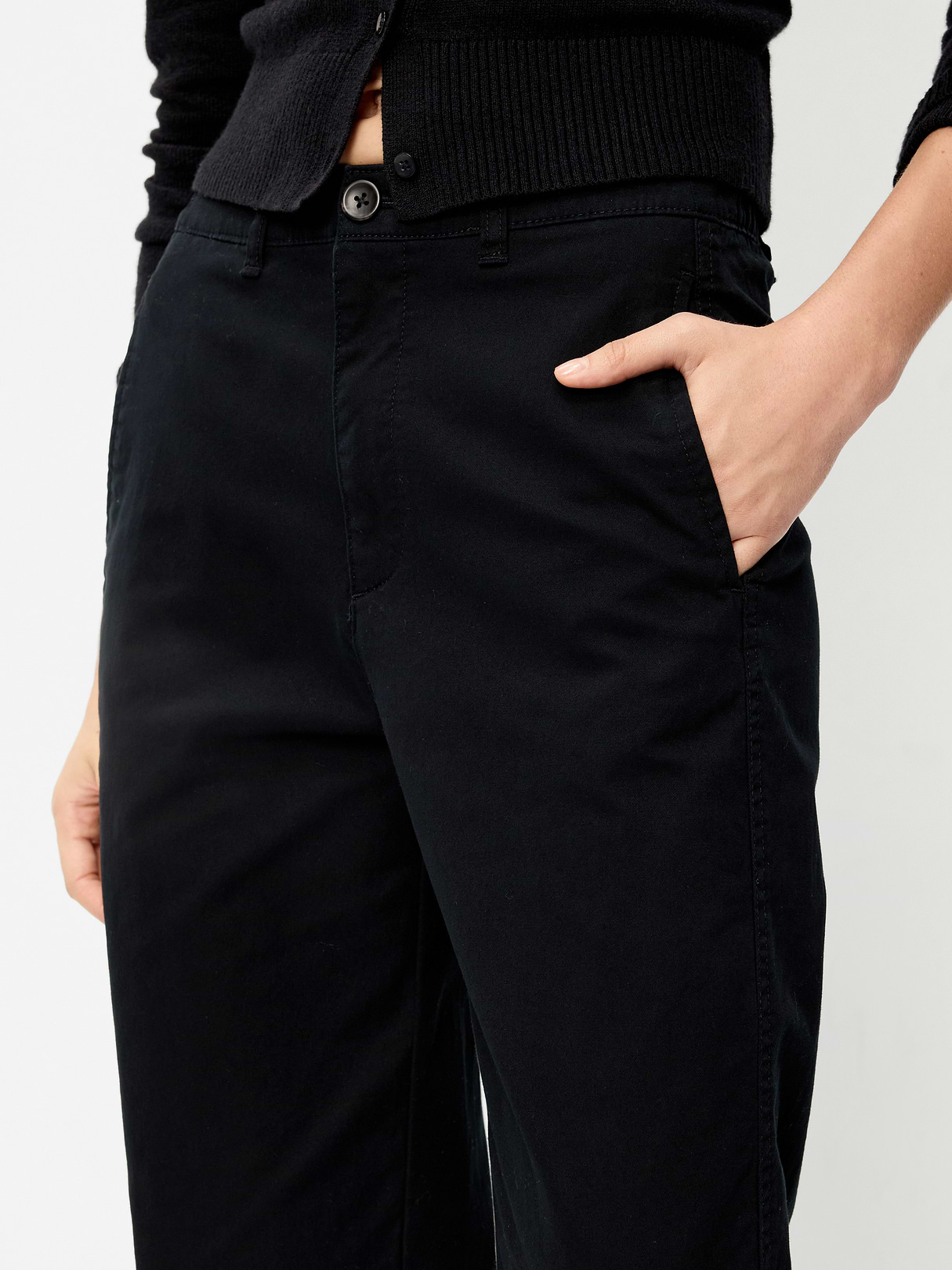 High-Waisted OGC Chino Tapered Straight Pants - Black Jack