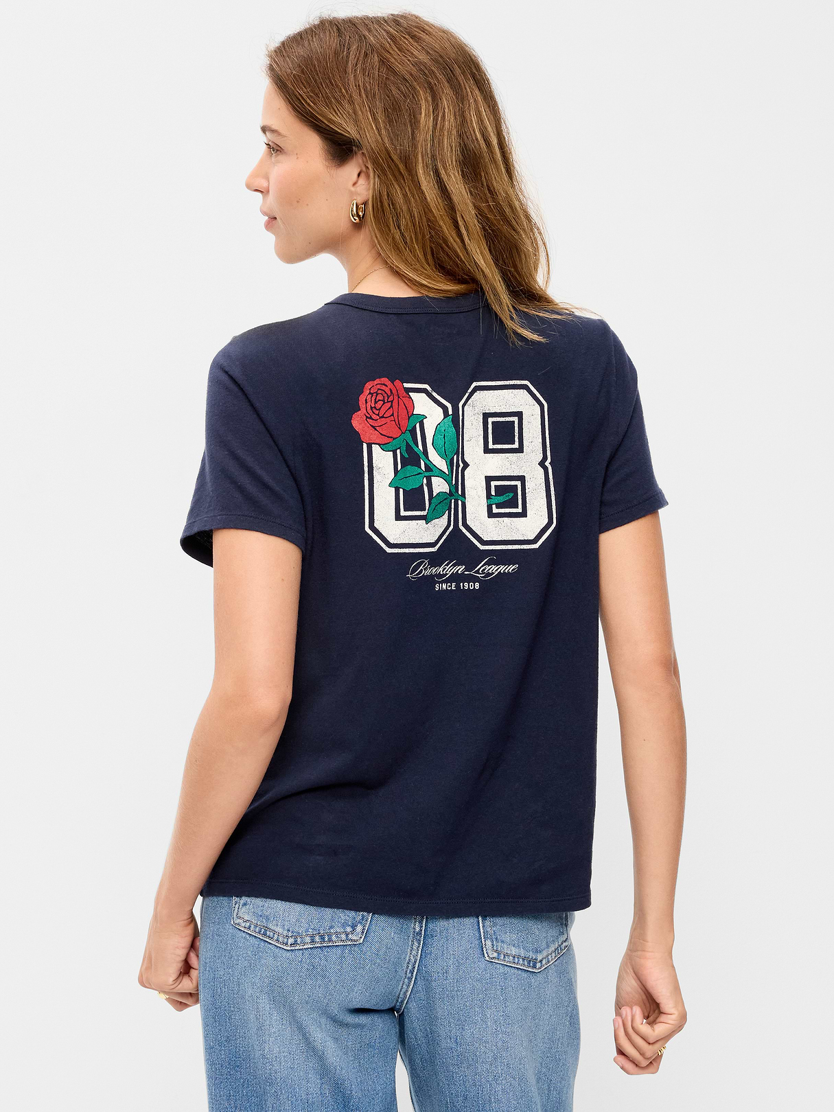 EveryWear Crew-Neck Graphic T-Shirt - In the Navy