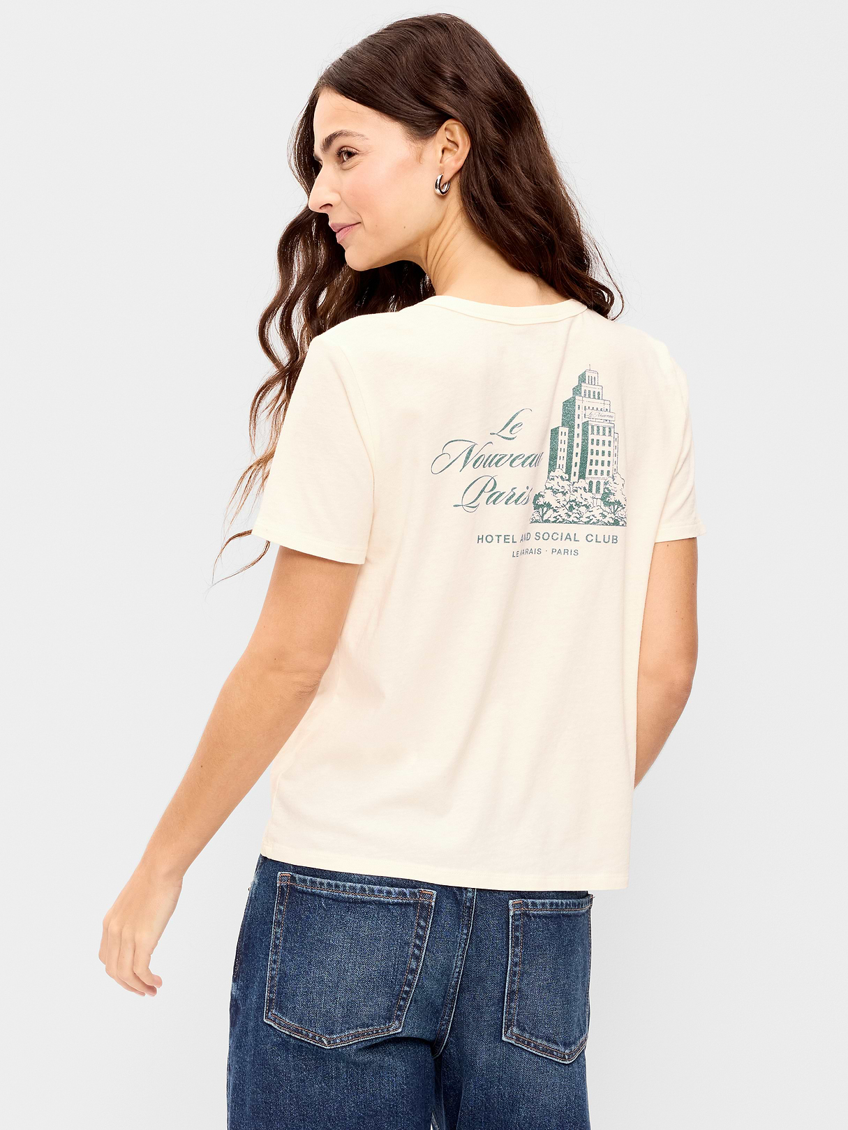 EveryWear Crew-Neck Graphic T-Shirt - Creme De La Creme