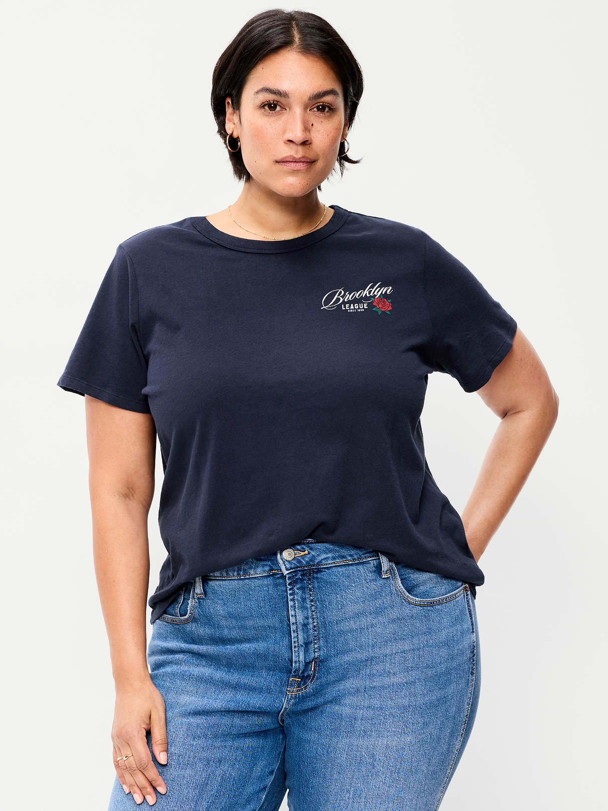 EveryWear Crew-Neck Graphic T-Shirt - In the Navy