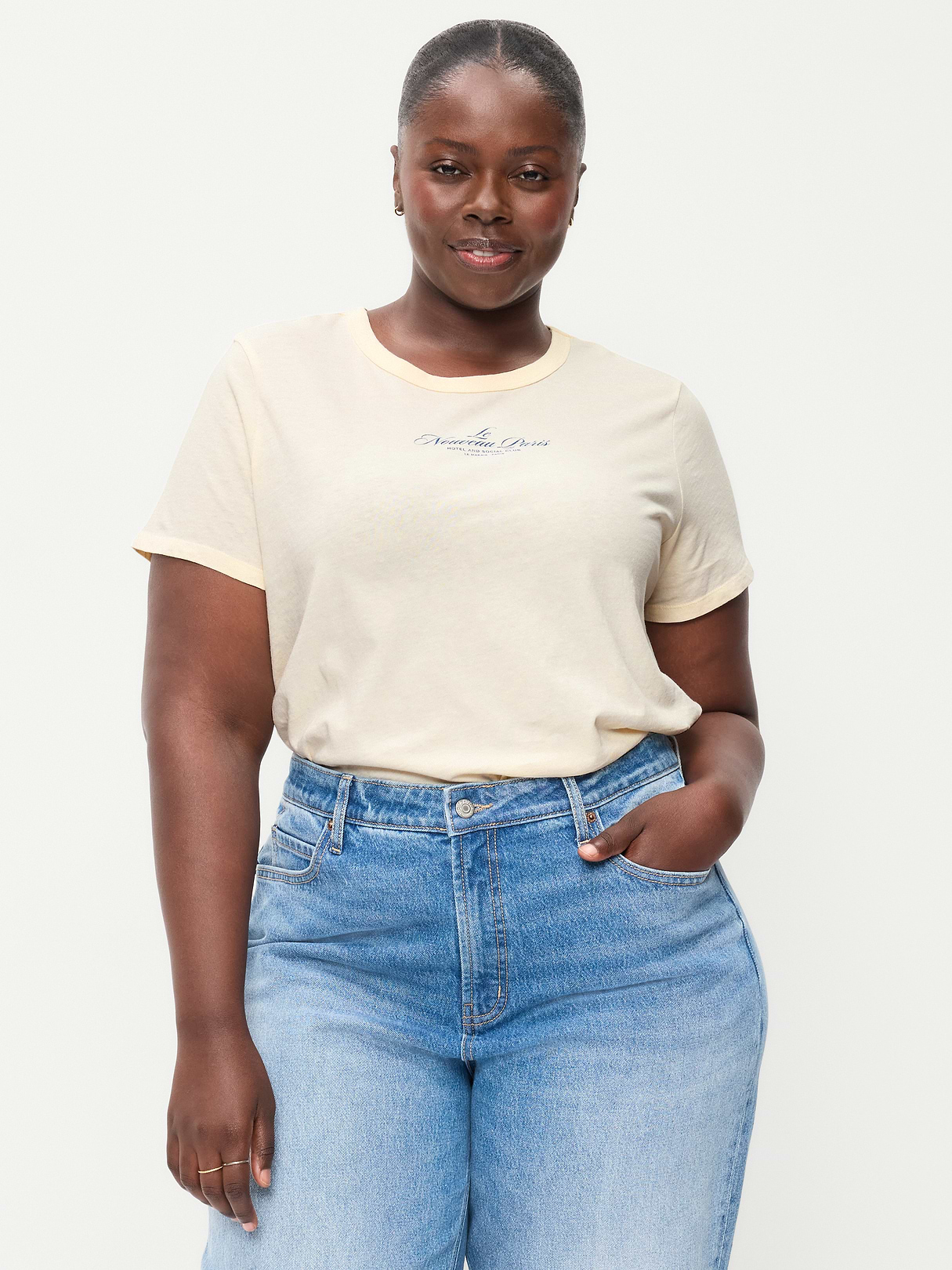EveryWear Crew-Neck Graphic T-Shirt - Creme De La Creme