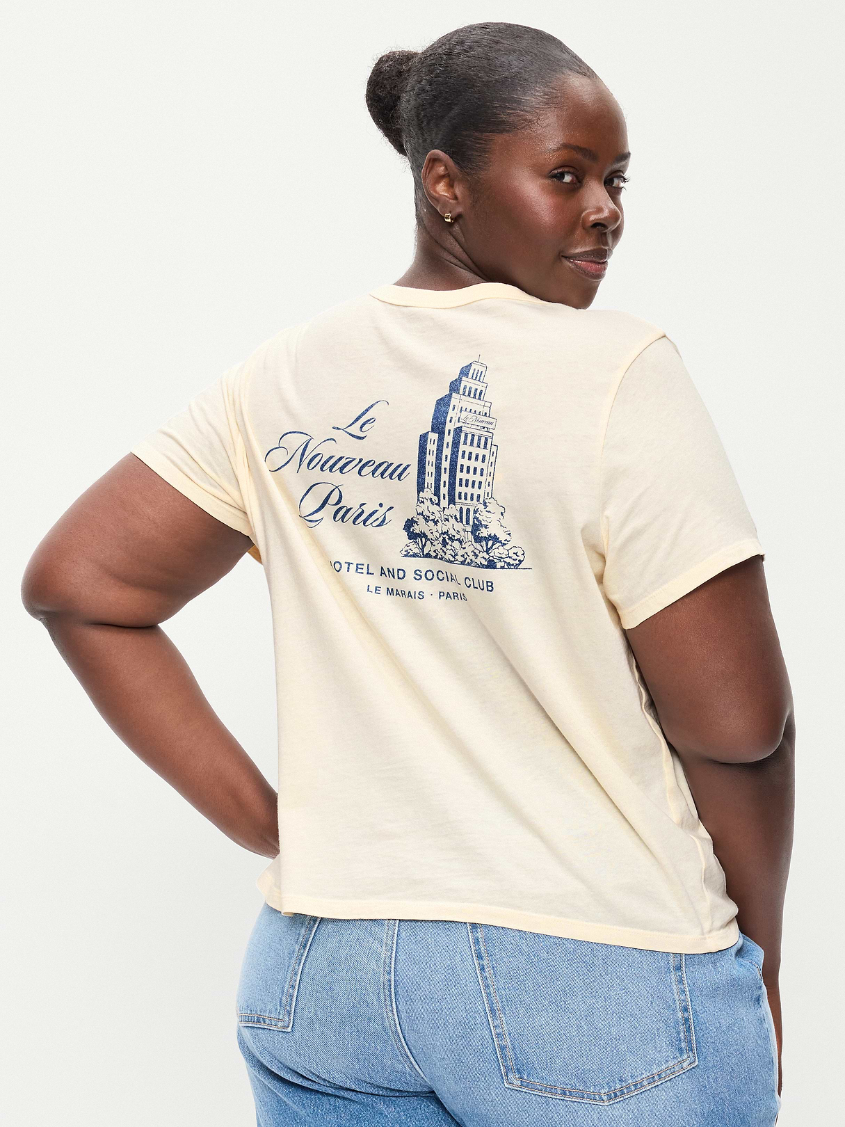 EveryWear Crew-Neck Graphic T-Shirt - Creme De La Creme