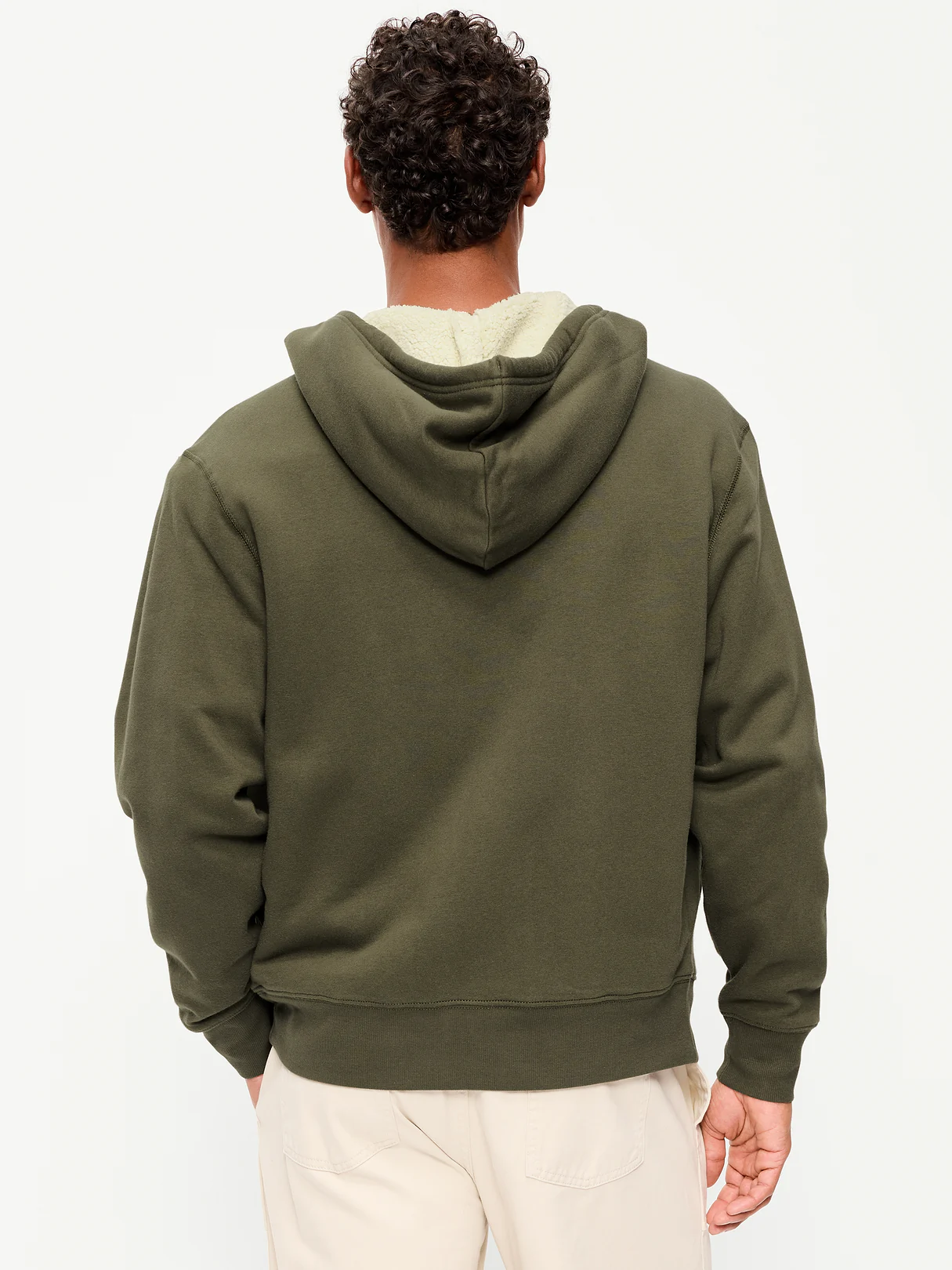 Sherpa-Lined Full-Zip Hoodie - Heritage Green