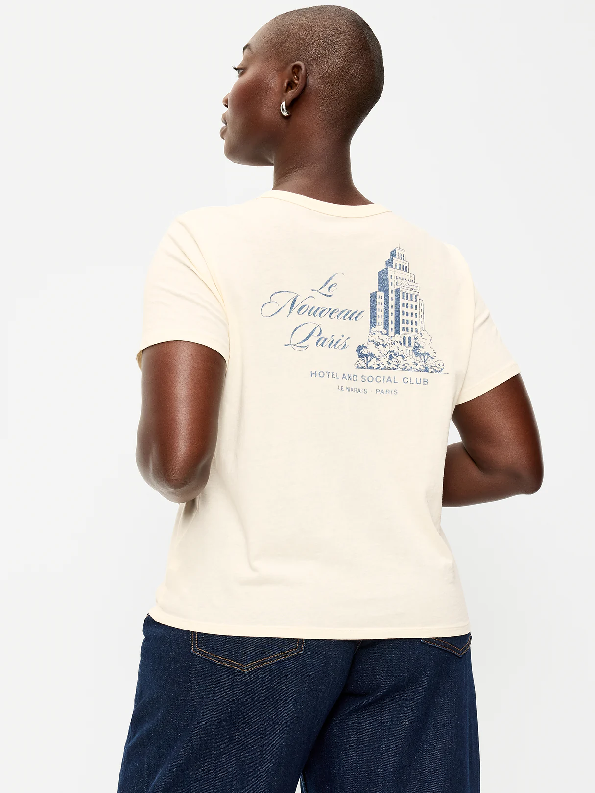 EveryWear Crew-Neck Graphic T-Shirt - Creme De La Creme