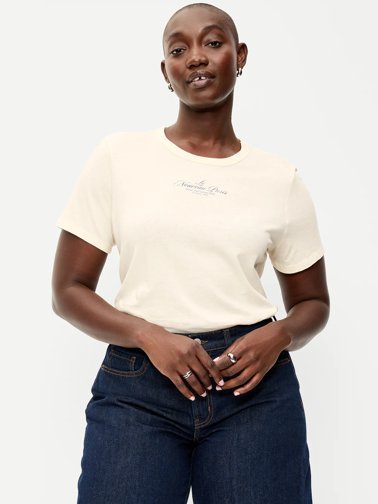 EveryWear Crew-Neck Graphic T-Shirt - Creme De La Creme