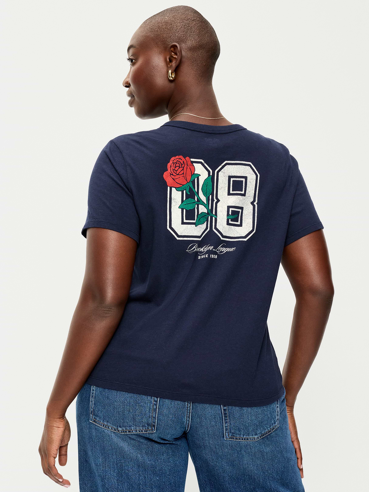 EveryWear Crew-Neck Graphic T-Shirt - In the Navy