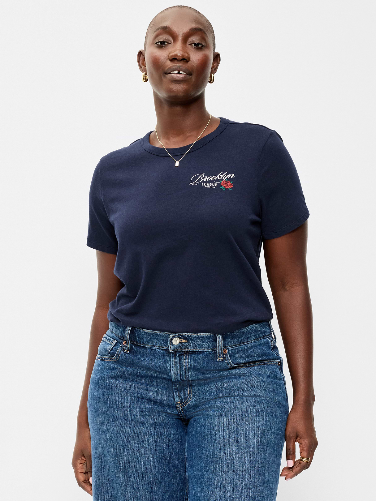 EveryWear Crew-Neck Graphic T-Shirt - In the Navy