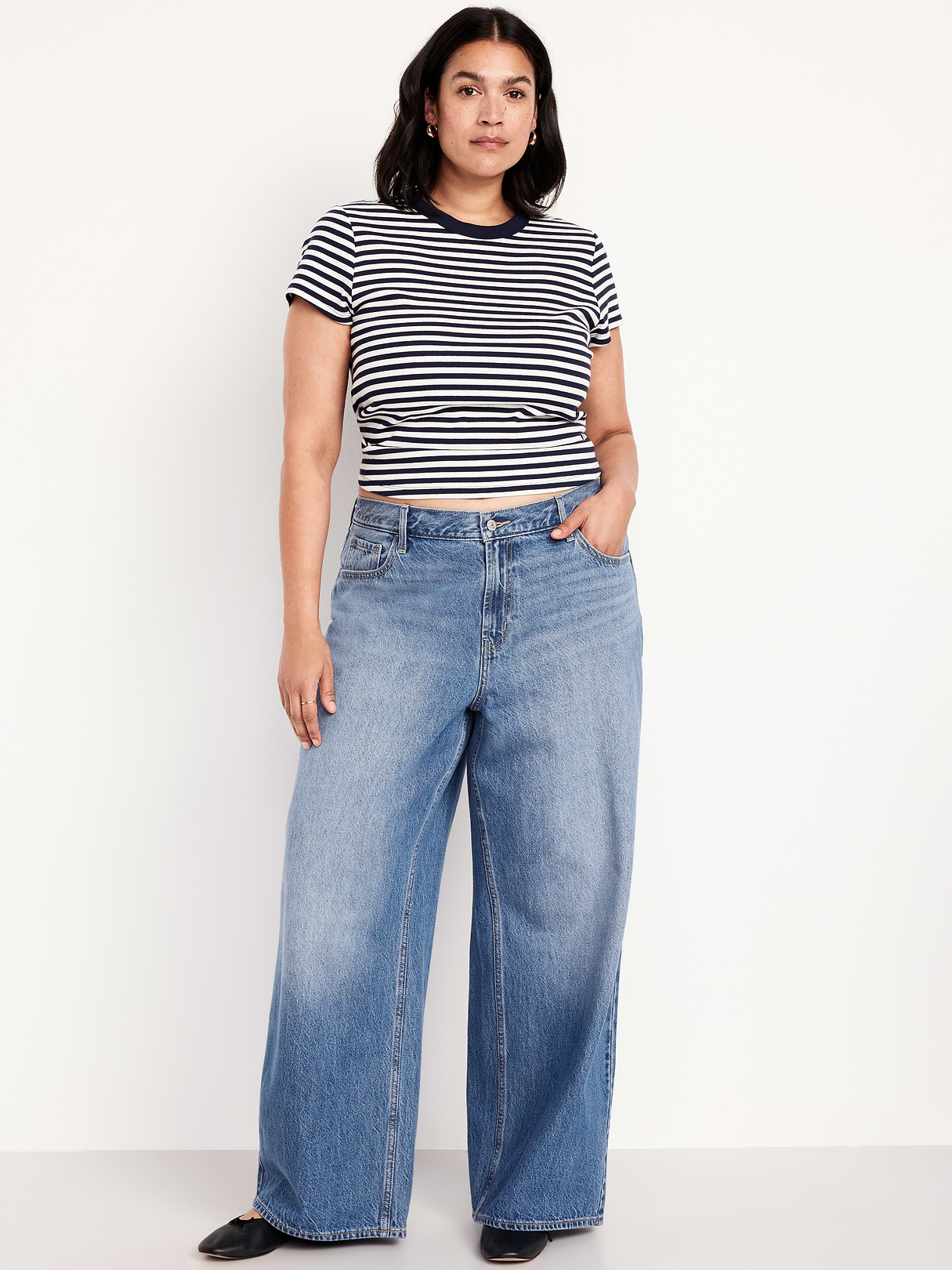Mid-Rise Wow Baggy Wide-Leg Jeans - KIORA