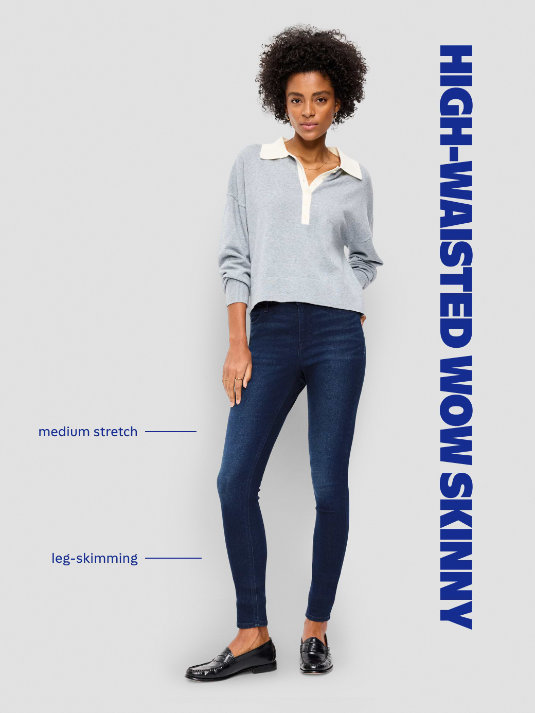 High-Waisted Wow Super-Skinny Jeans - Dark Rinse