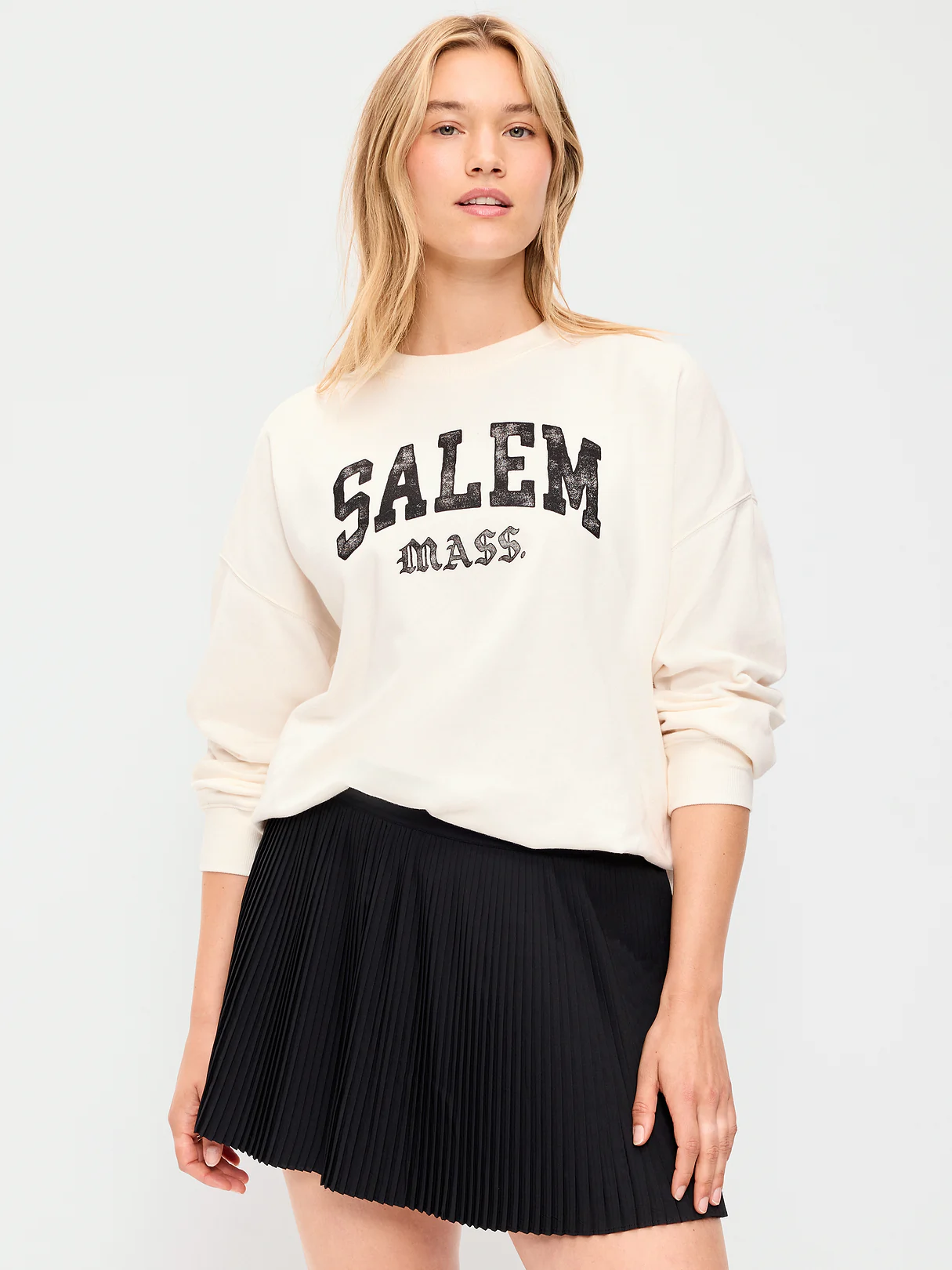 SoComfy Oversized Graphic Sweatshirt - Sea Salt