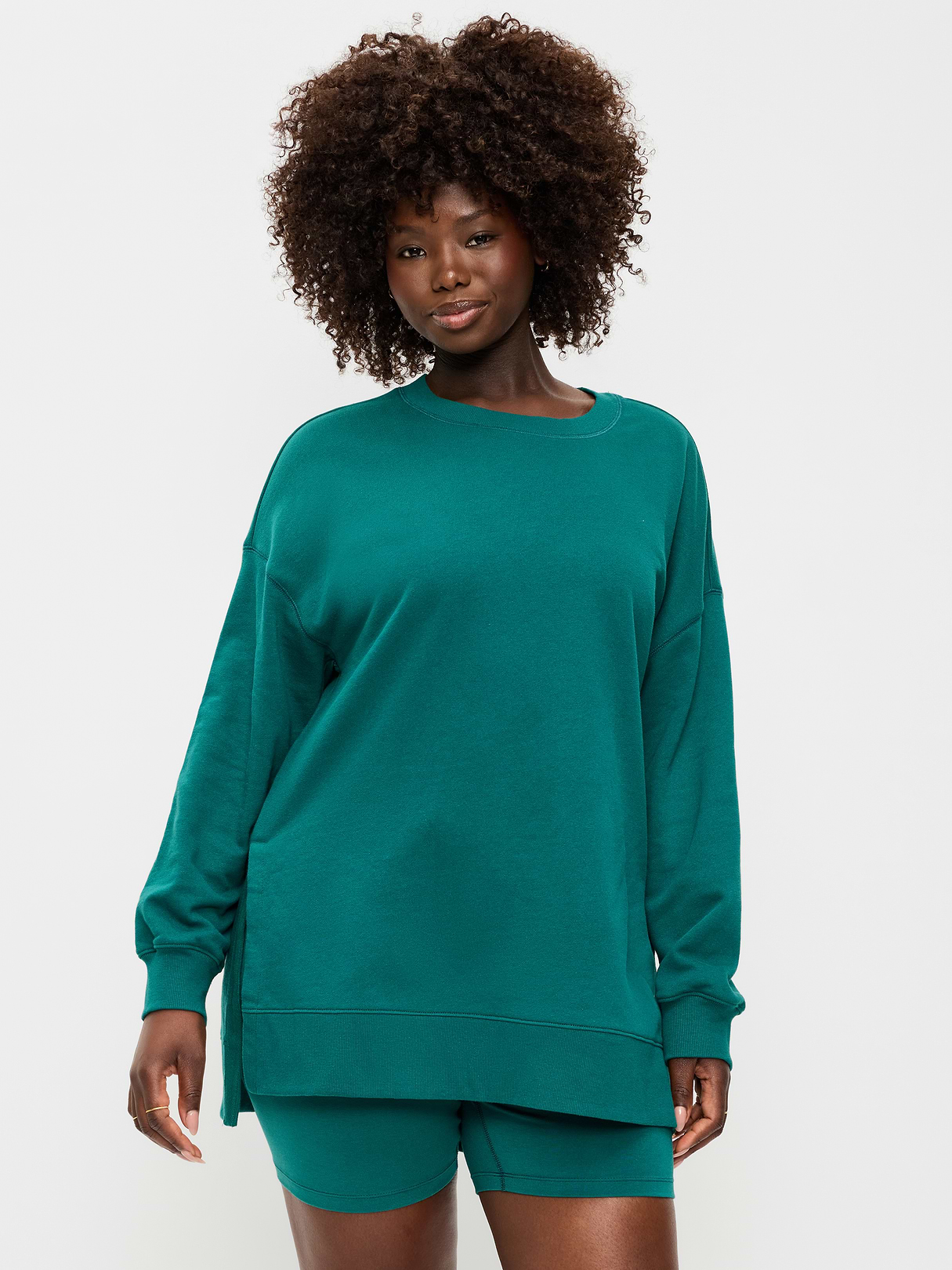 SoComfy Relaxed Tunic Sweatshirt - Deep Lagoon