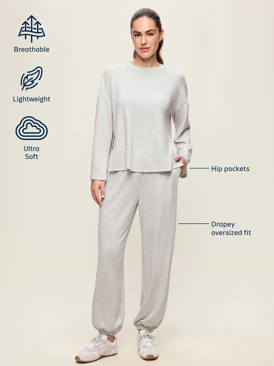 Oversized Bounce Lite Bubble Joggers - Light Gray Heather
