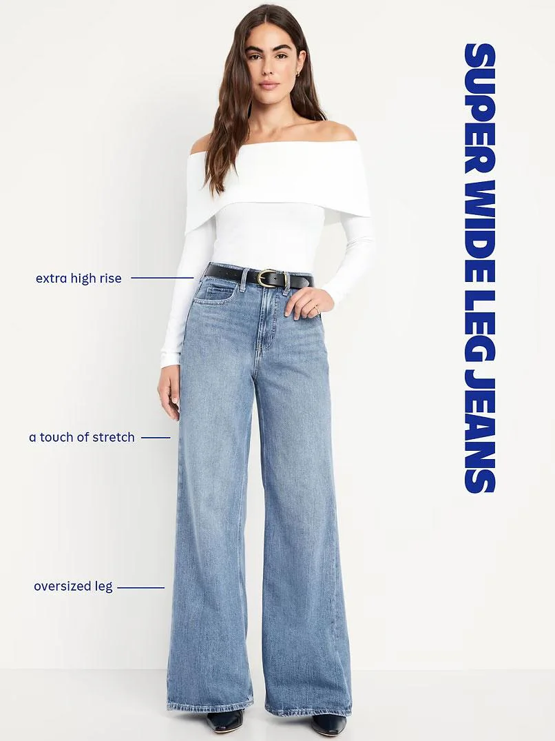 Extra High-Waisted Super Wide-Leg Jeans - Josie