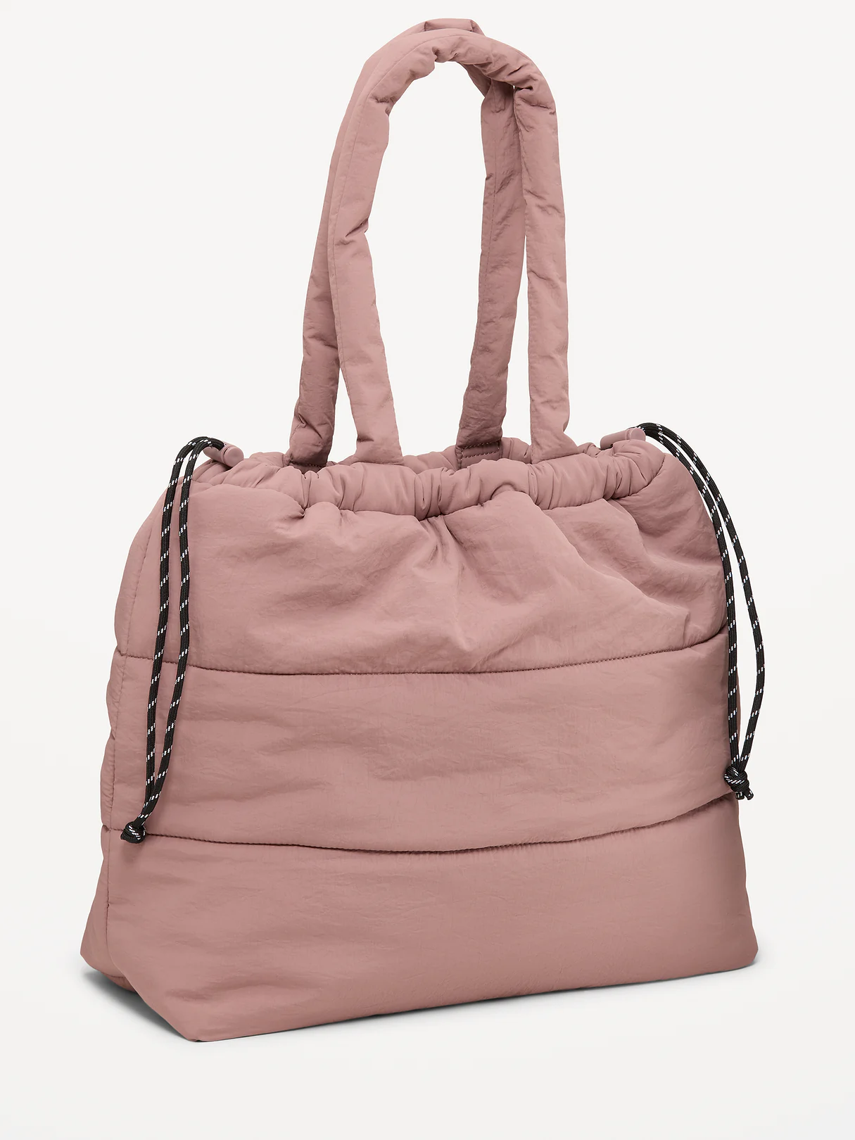 Active Puffer Cinched Tote - Dusted Chocolate