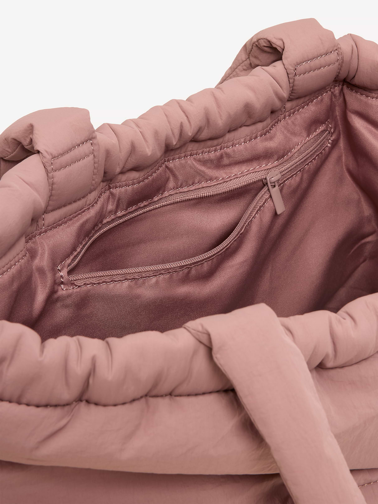 Active Puffer Cinched Tote - Dusted Chocolate
