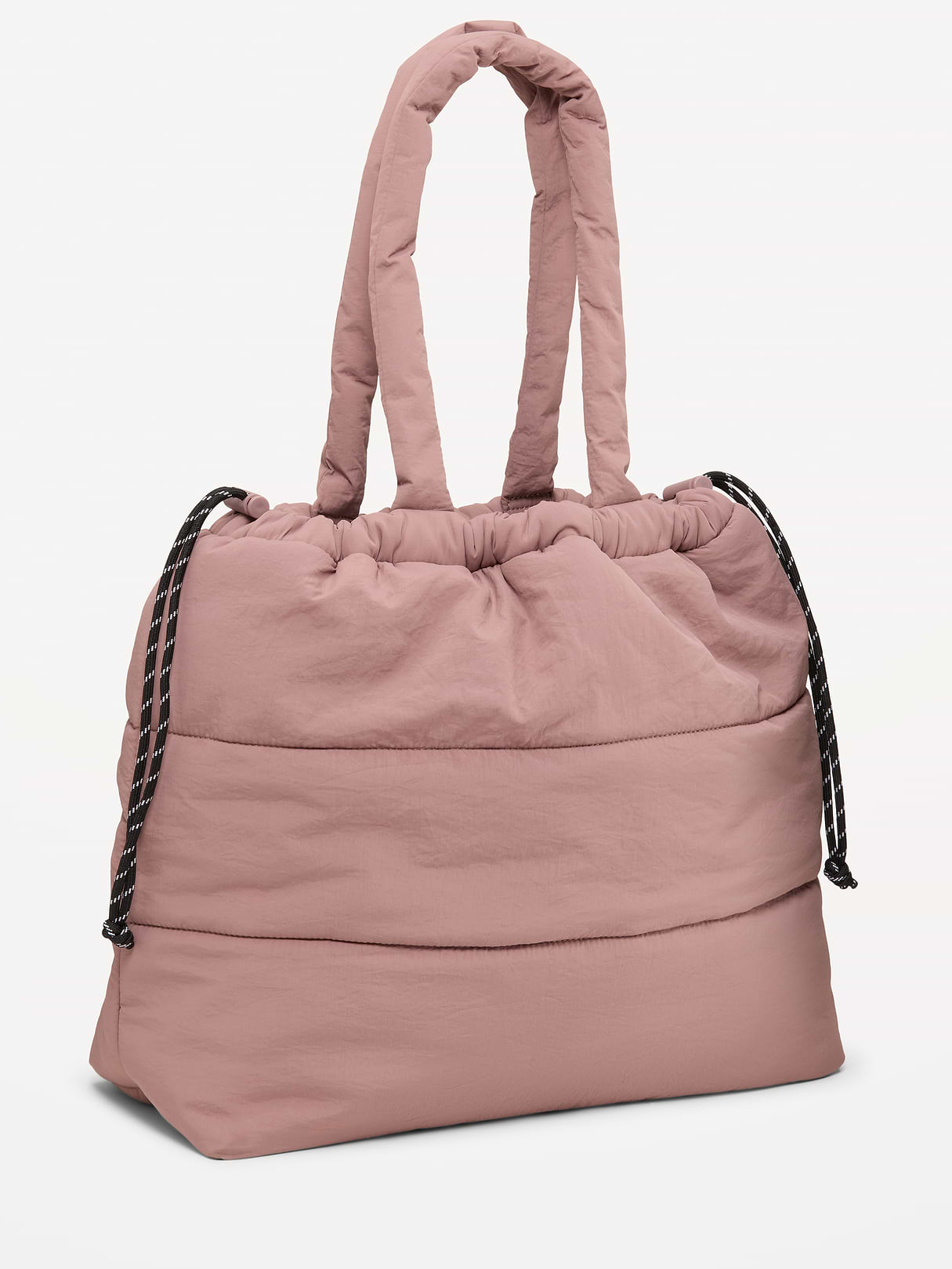 Active Puffer Cinched Tote - Dusted Chocolate
