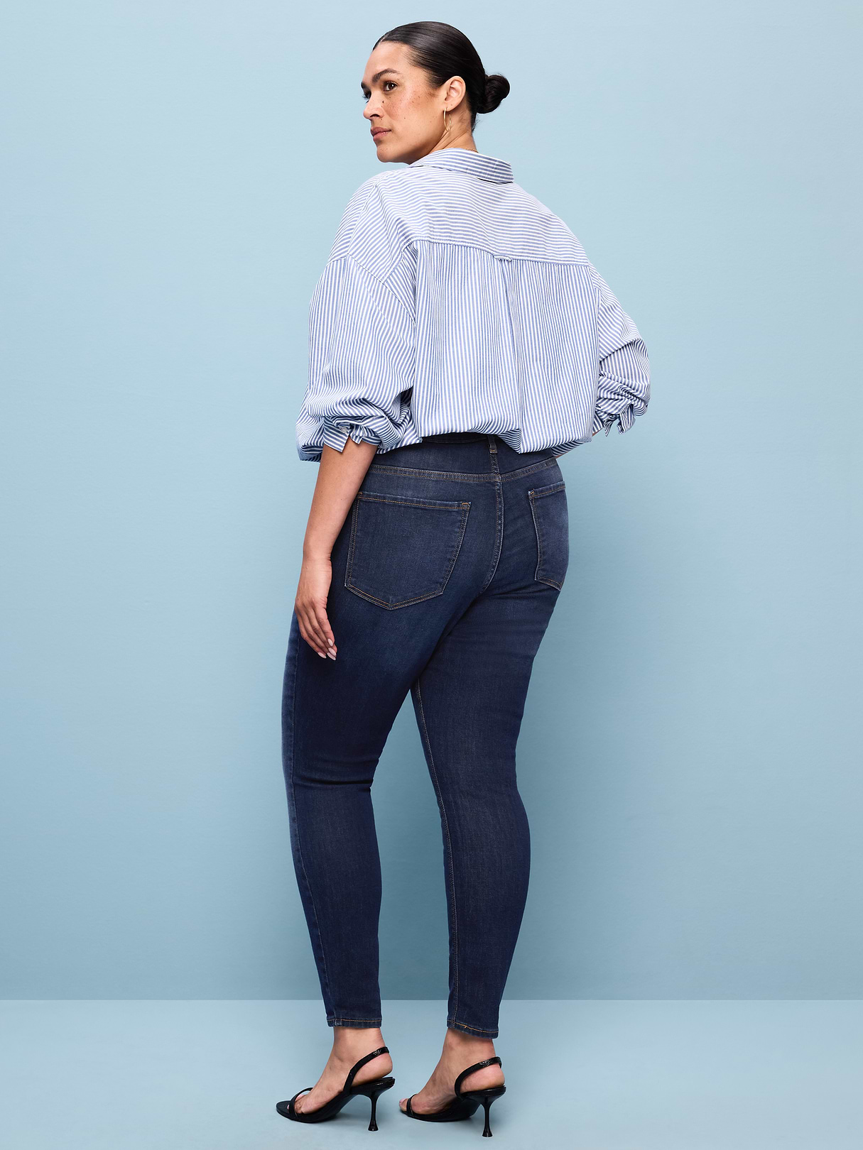 Mid-Rise Rockstar Super-Skinny Jeans - Dark Wash