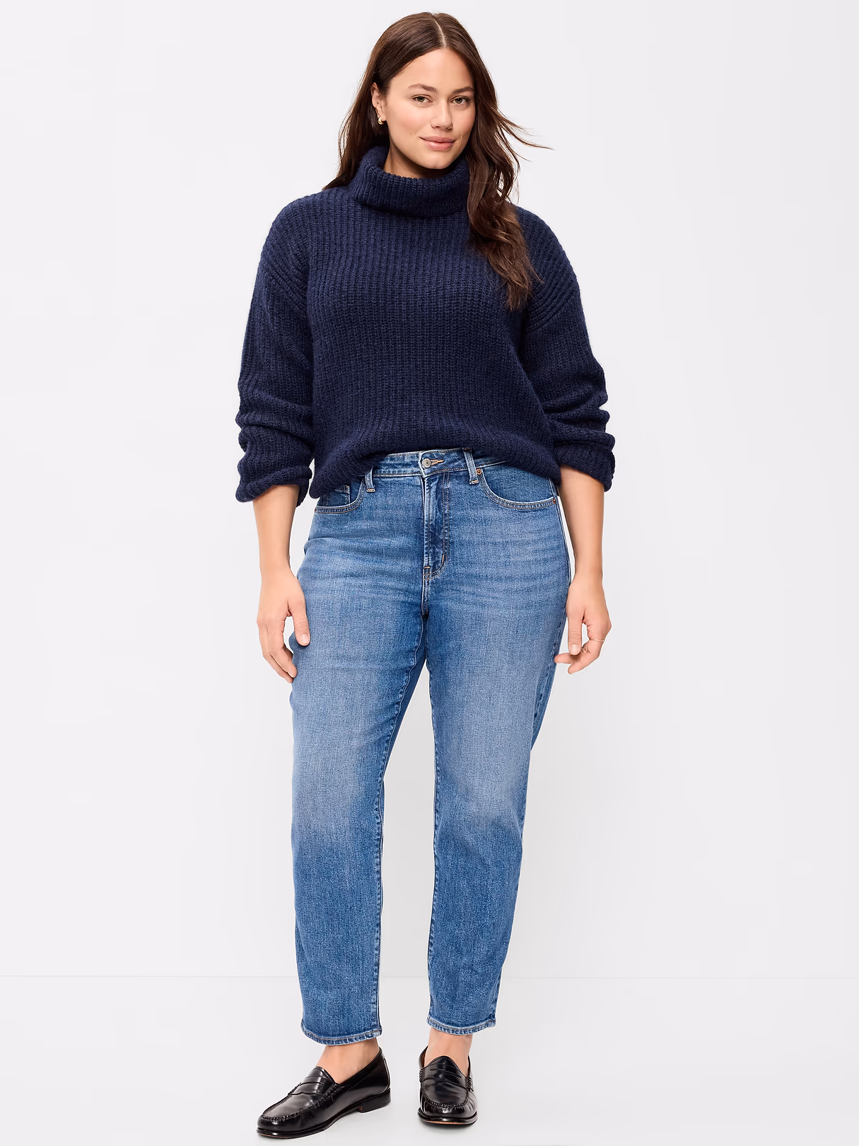 Curvy High-Waisted OG Straight Ankle Jeans - Flossie Ann