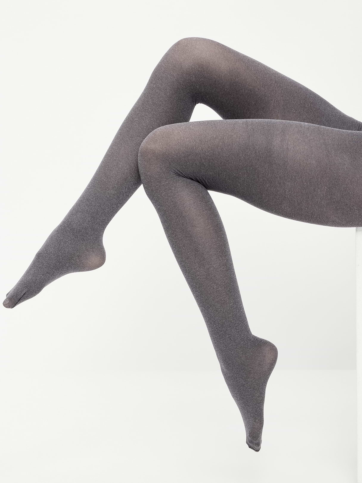 Semi-Sheer Tights for Women - Gray