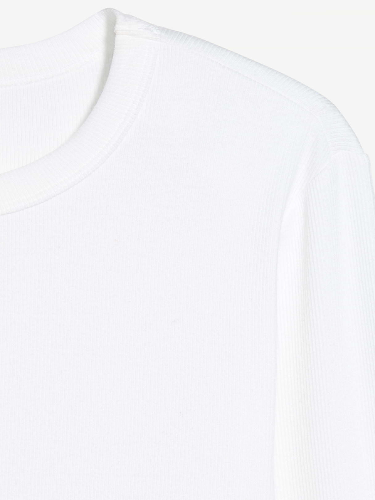 Snug Long-Sleeve Striped Ribbed T-Shirt - White Lilies