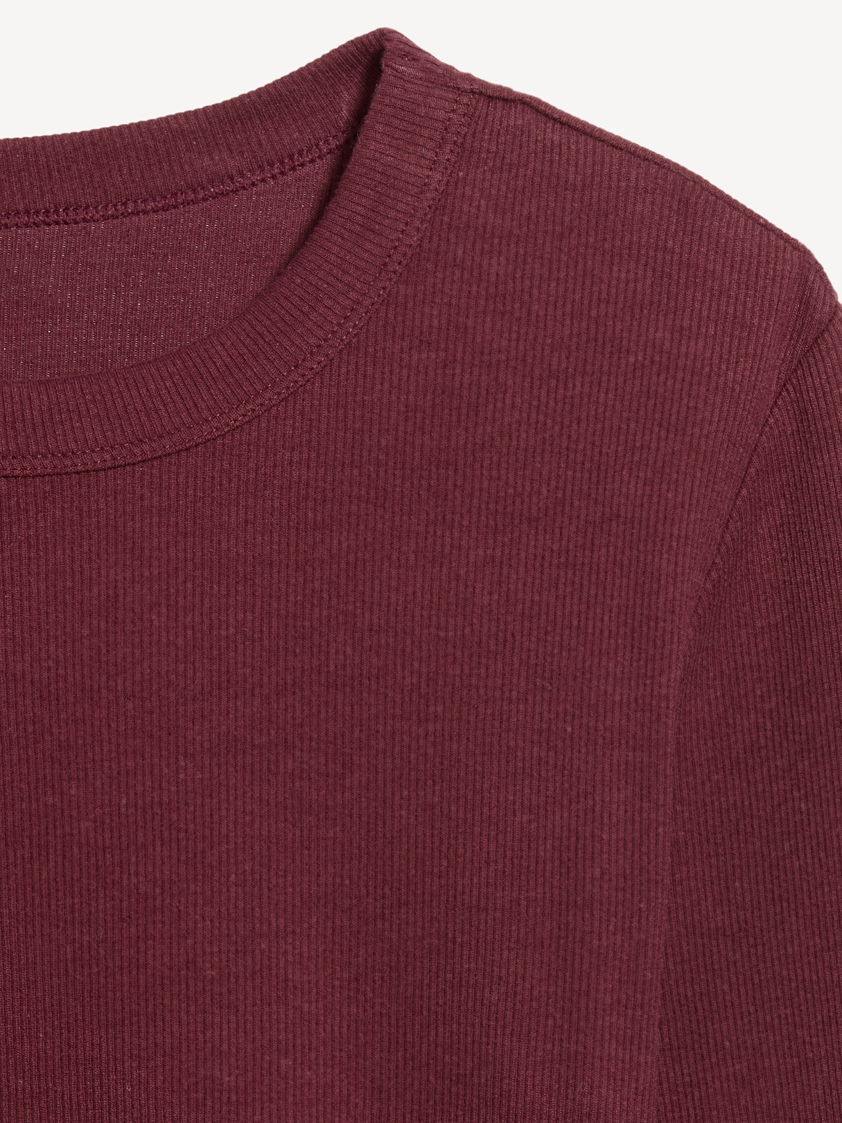 Snug Long-Sleeve Striped Ribbed T-Shirt - Reddy Or Not