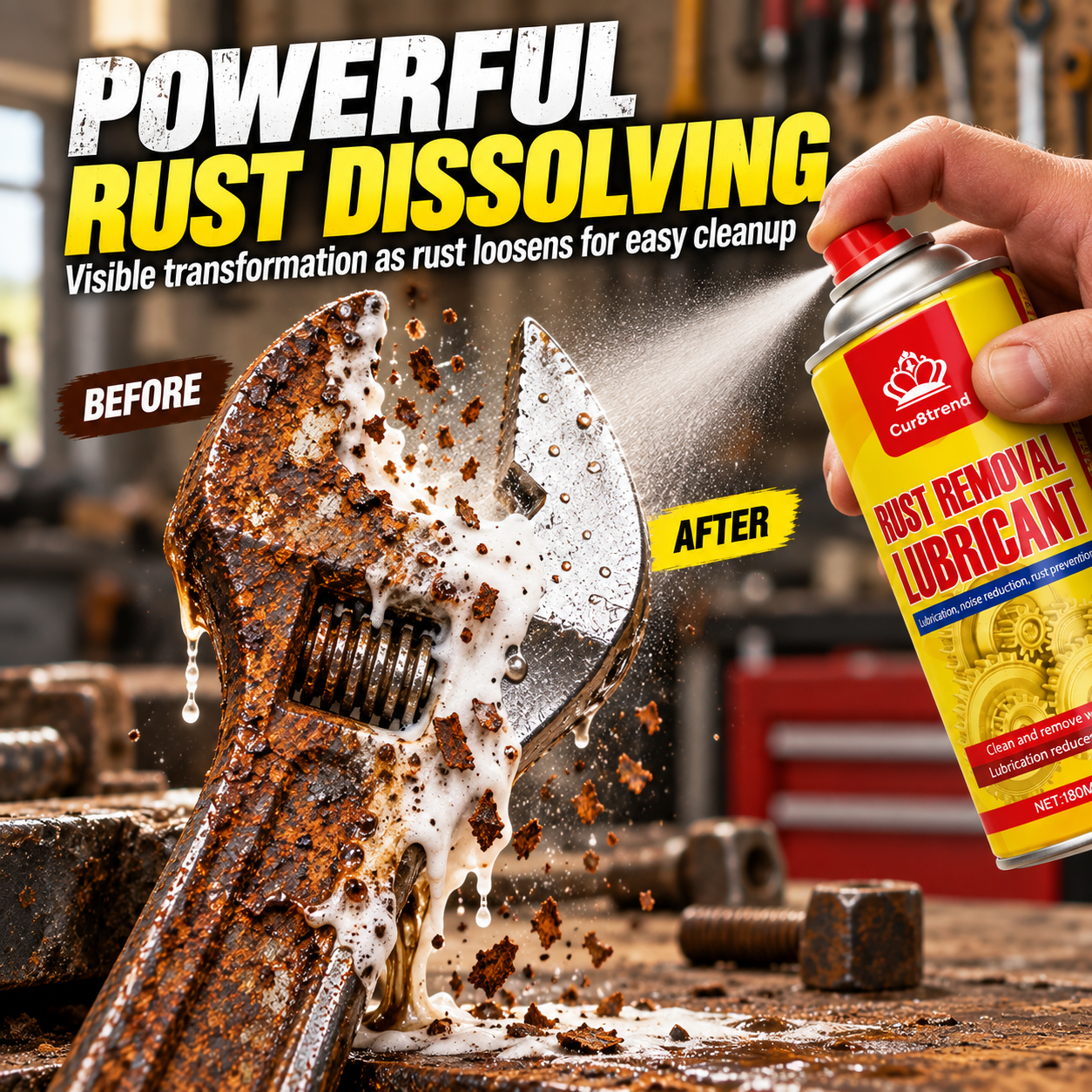 Heavy-Duty Rust Remover & Permanent Rust Protection Spray