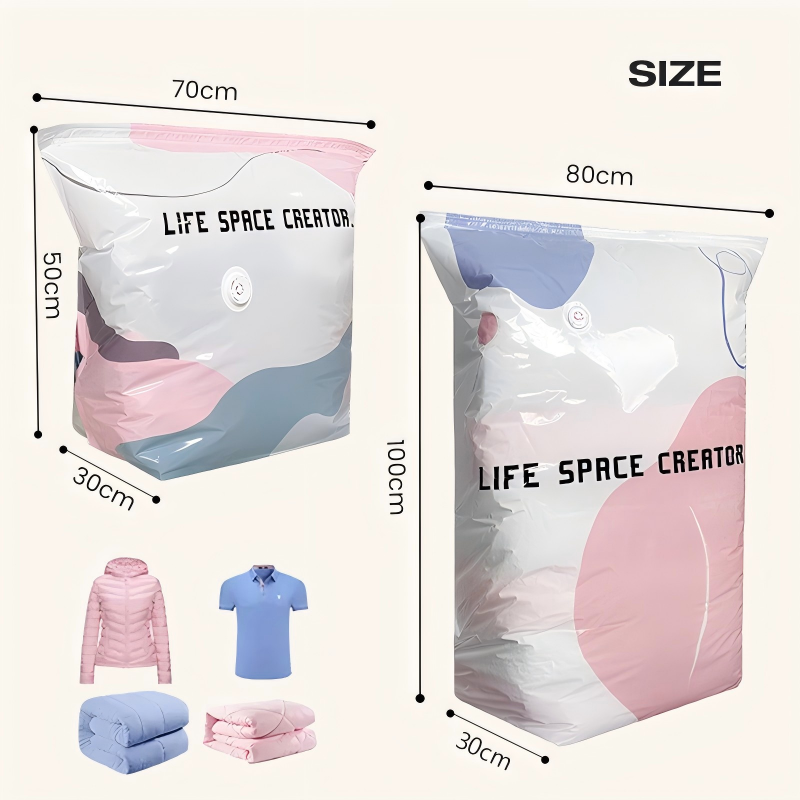 No-Pump 3D Vacuum Storage Bags