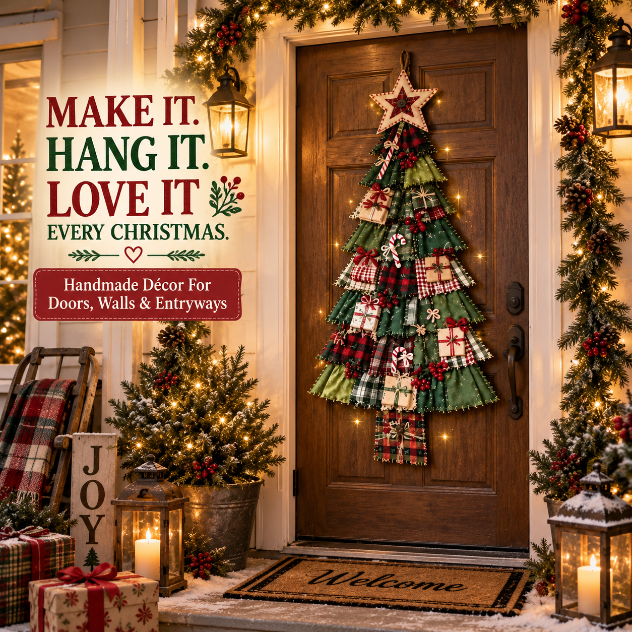 DIY Patchwork Fabric Christmas Tree Kit