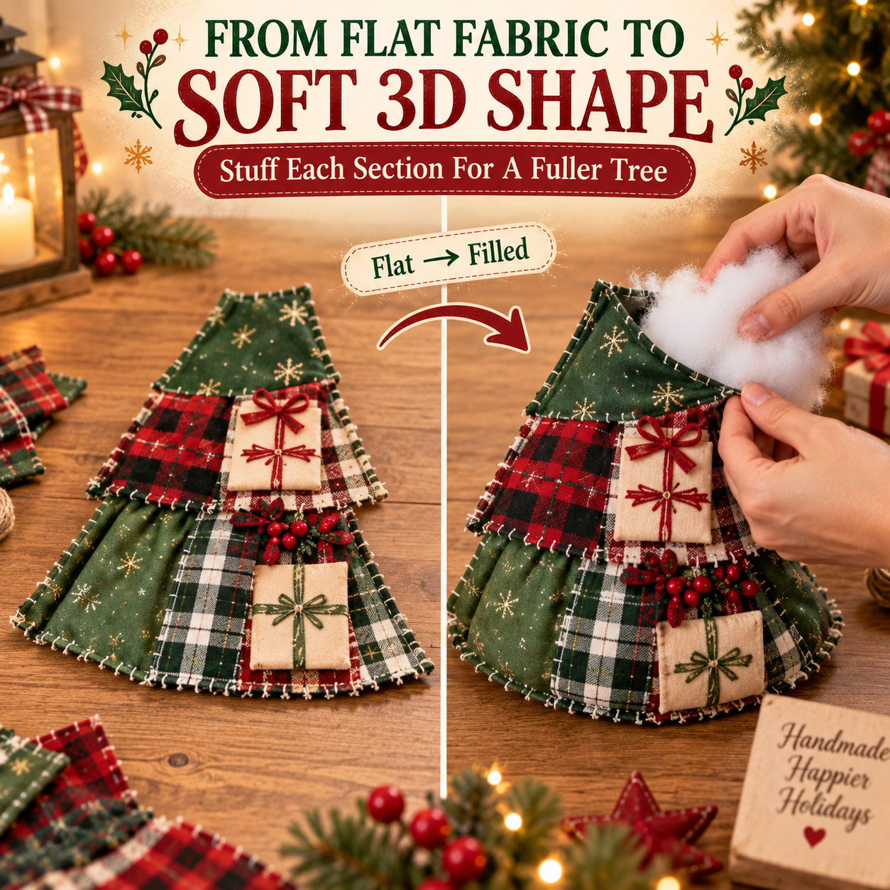 DIY Patchwork Fabric Christmas Tree Kit
