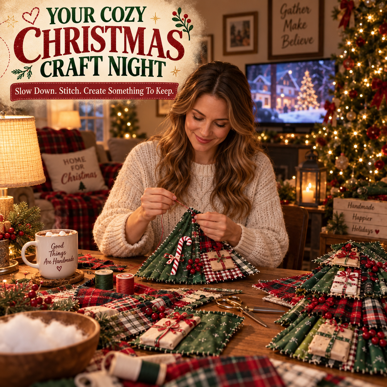 DIY Patchwork Fabric Christmas Tree Kit