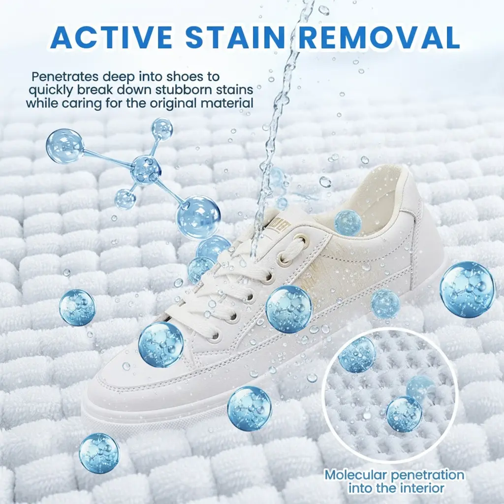 Shoe stain cleaning