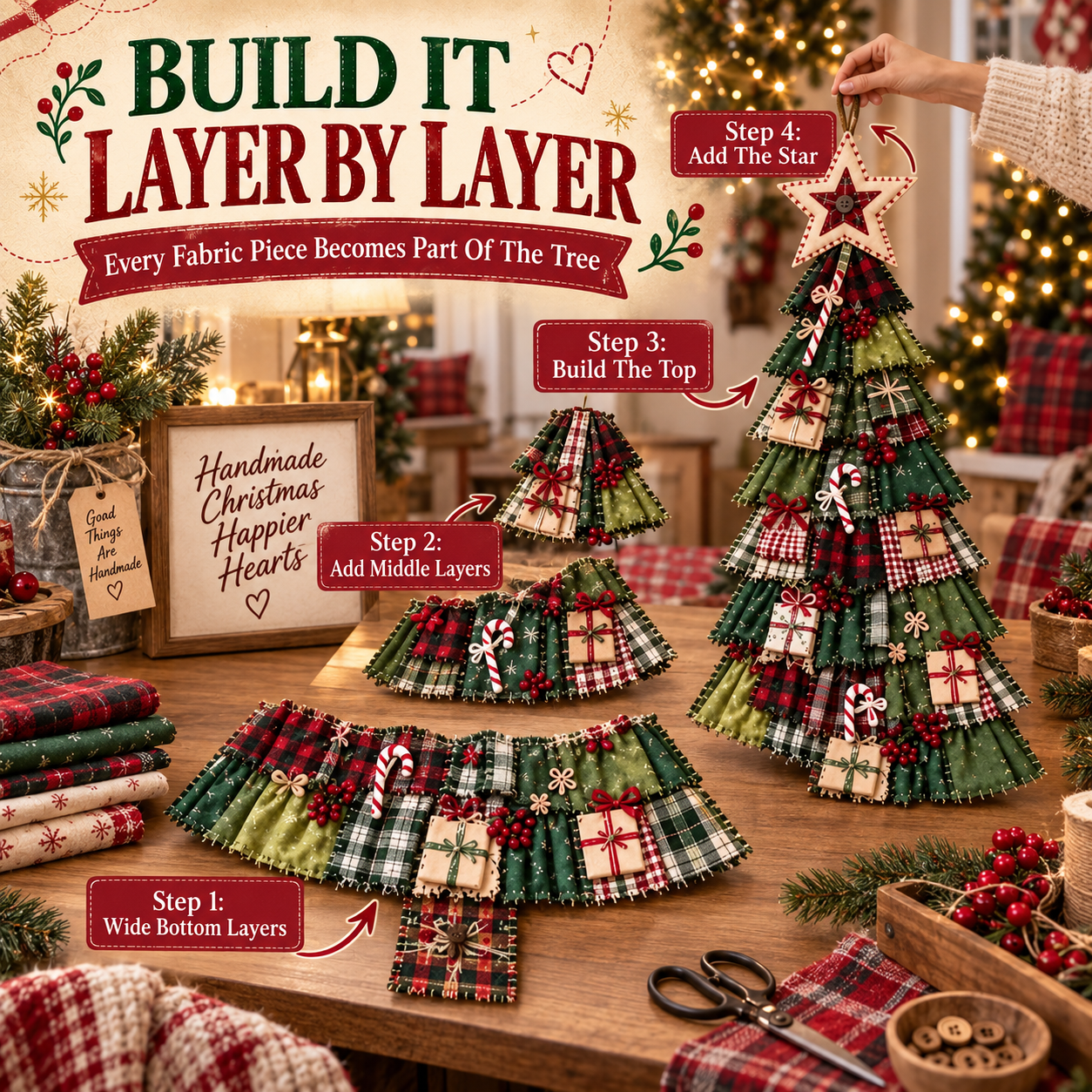 DIY Patchwork Fabric Christmas Tree Kit