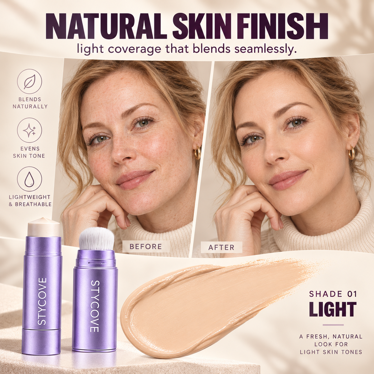 Changing Foundation Stick – Fresh, Natural-Looking Coverage