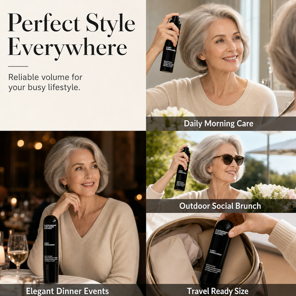 Hair styling spray for daily, social, dinner and travel use