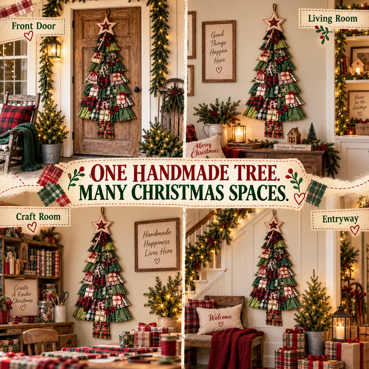 DIY Patchwork Fabric Christmas Tree Kit