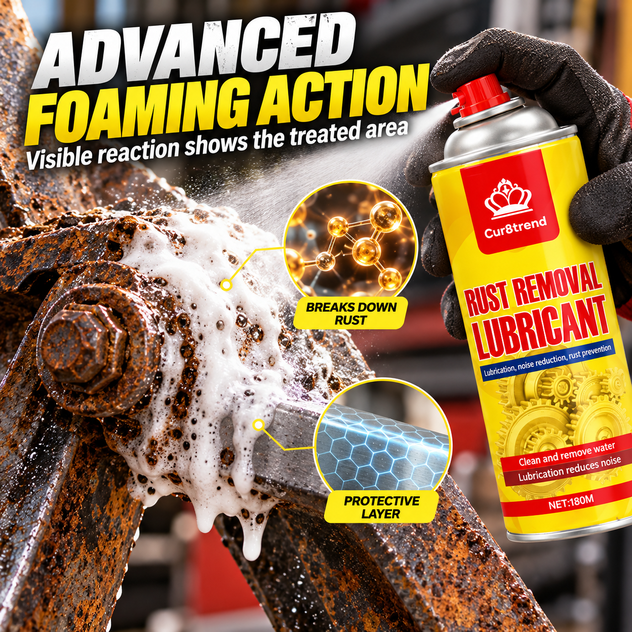Heavy-Duty Rust Remover & Permanent Rust Protection Spray