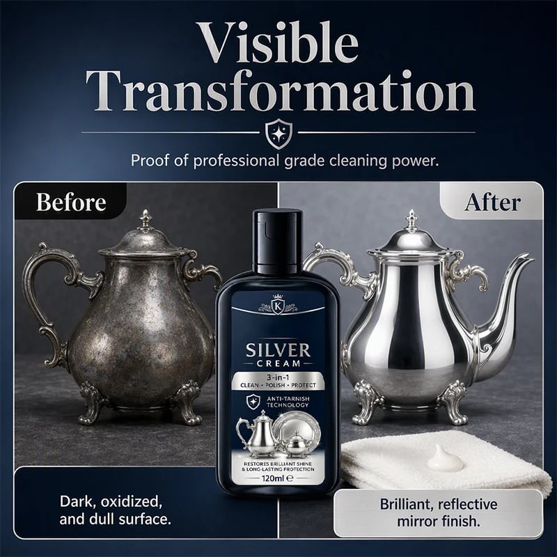 Gentle silver polishing cream