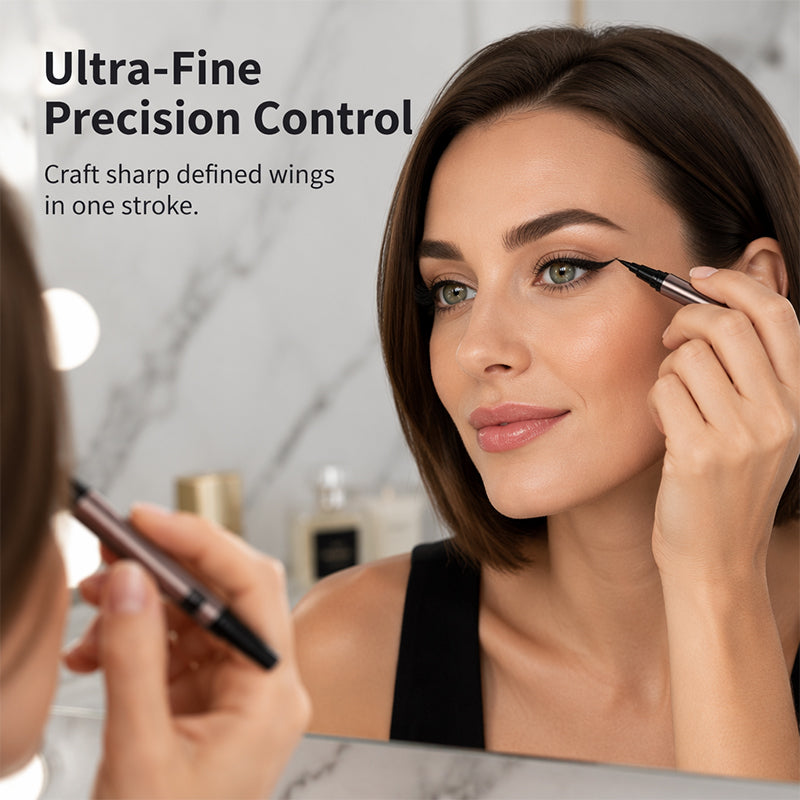 Built-in eyeliner correction eraser tip