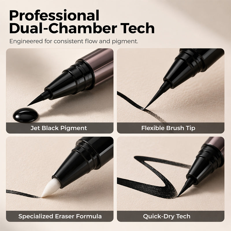High-pigment jet black liquid eyeliner
