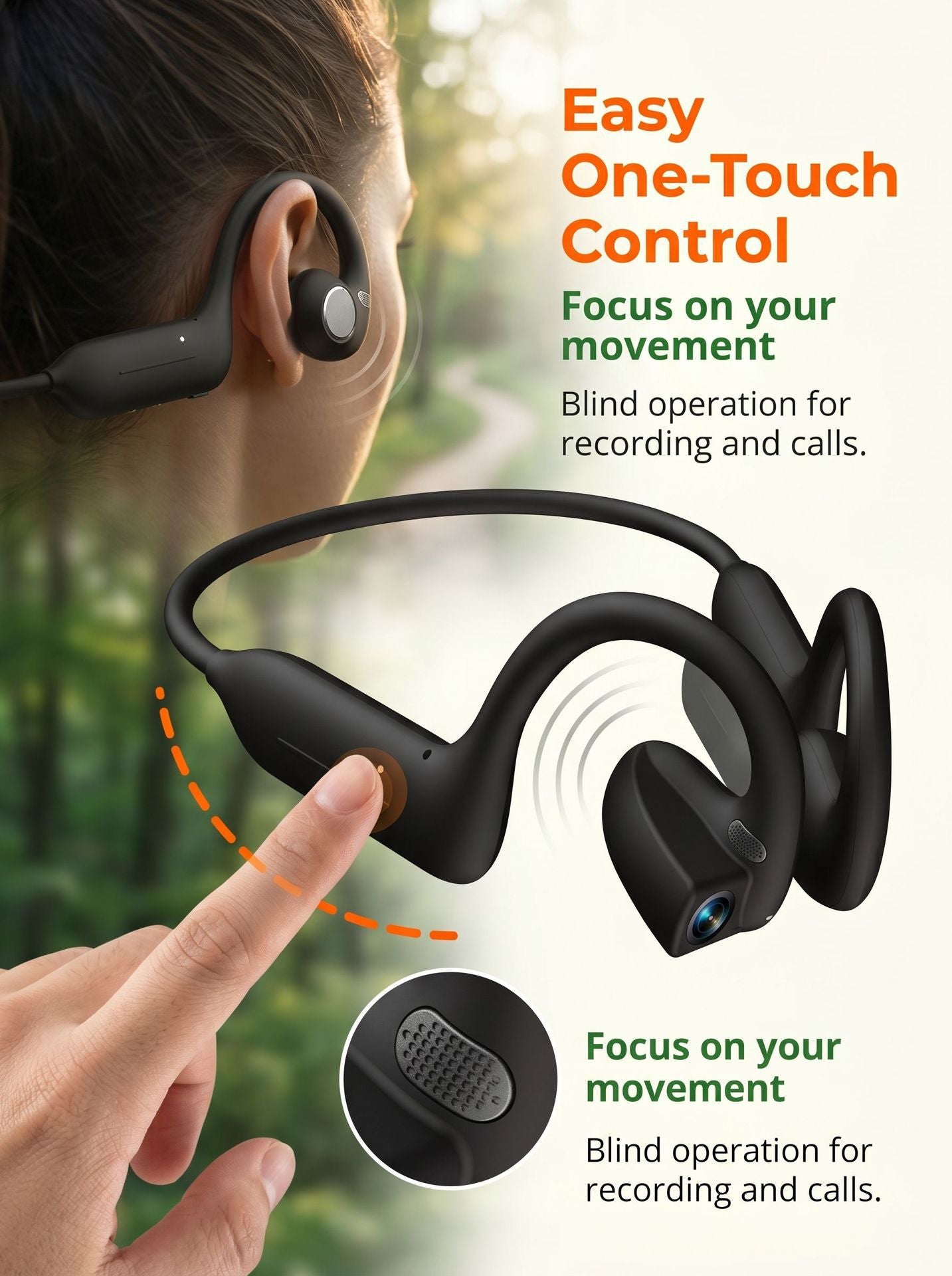 Portable AI earbuds with camera