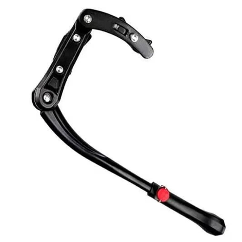 Schwarzer verstellbarer Fahrrad-Seitenständer aus Aluminiumlegierung