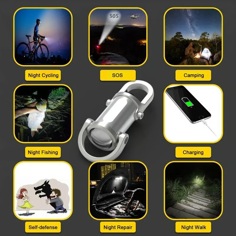 ✨1200LM Super Bright Mini Keychain Flashlight Waterproof