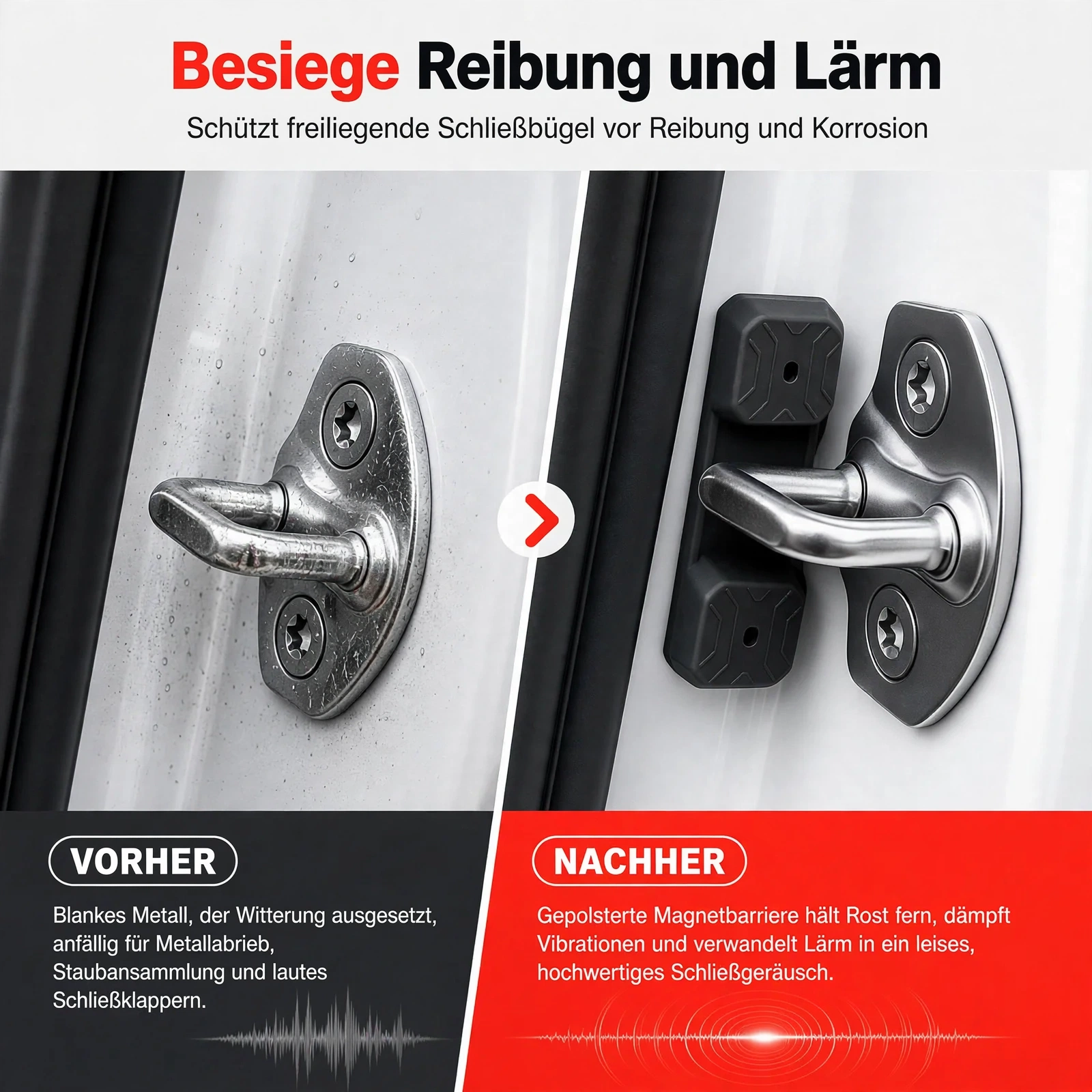 🚗 Magnetische Autotür-Dämpfungspads – weniger Zuschlaggeräusche und Schutz für dein Fahrzeug